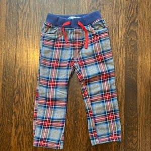 Baby Boden lined plaid holiday pants. 3-4T. EUC